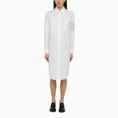 Shop Thom Browne White Cotton Chemisier Dress