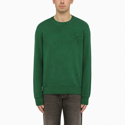 Shop Golden Goose | Green Cotton Crewneck Sweatshirt