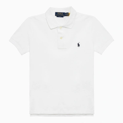 Shop Polo Ralph Lauren White Cotton Polo Shirt With Logo