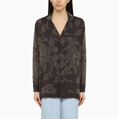Shop P.a.r.o.s.h . | Grey Viscose Sequin Shirt