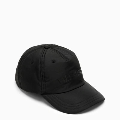 Shop Valentino Garavani | Black Baseball Cap With Logo