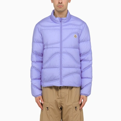 Shop Moncler | Tayrona Short Down Jacket In Light Blue Nylon In Red