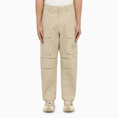 Shop Stone Island | Regular Beige Cotton Trousers
