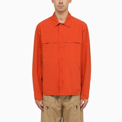 Shop Moncler Nax Red Shirt Jacket