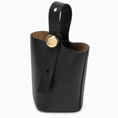 Shop Loewe | Black Calfskin Mini Pebble Bucket Bag