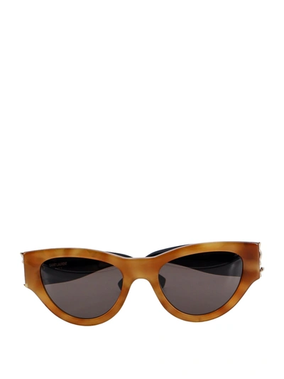 Shop Saint Laurent Recycled Acetate Sunglasses