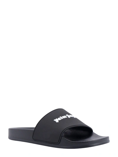 Shop Palm Angels Rubber Sandals With Essential Logo Detail