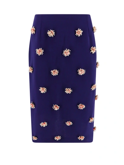Shop Dries Van Noten Skirt With Jewel Applications