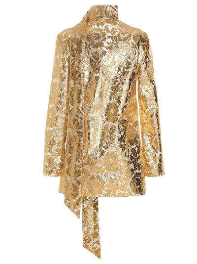 Shop Valentino Top  Gold Heavy Lace Tops Gold