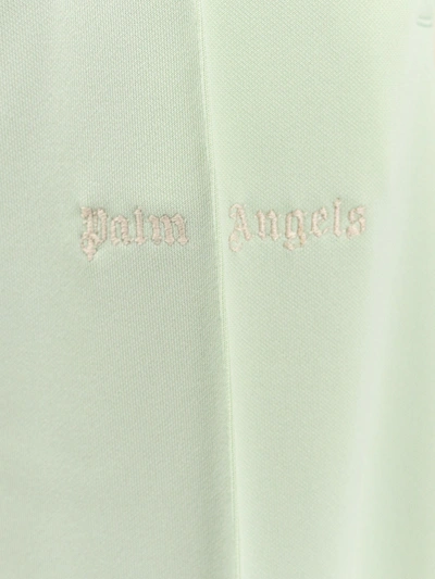 Shop Palm Angels Trousers With Classic Logo Embroidery