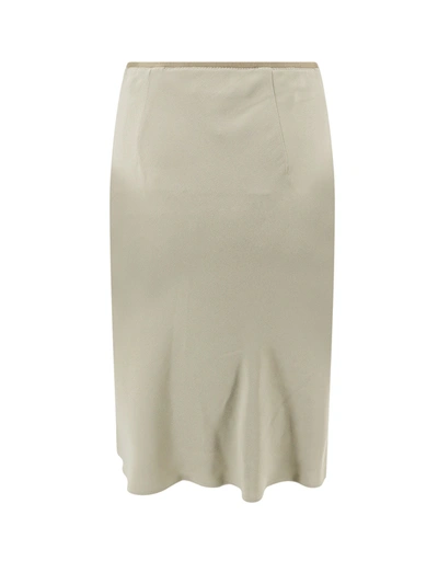 Shop Ami Alexandre Mattiussi Viscose Blend Longuette Skirt