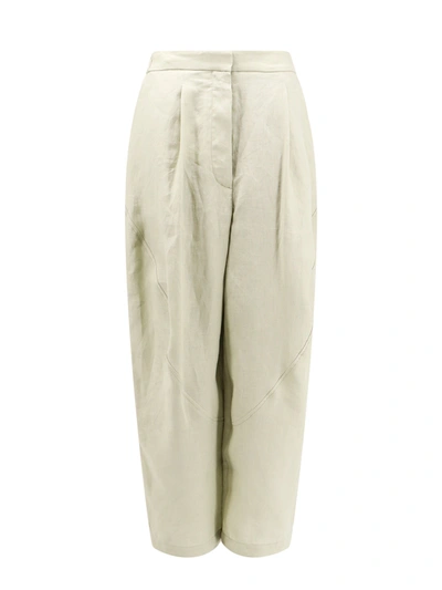 Shop Lardini Wide Leg Linen Trouser