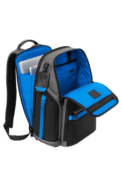 Shop Tumi Alpha Bravo Navigation Backpack In Grey/ Blue