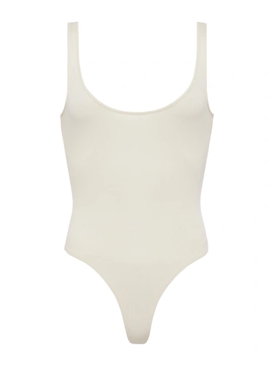 Shop L Agence Nica Scoopneck Bodysuit In Ivory