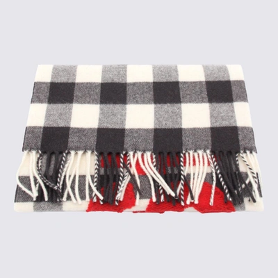 Shop Acne Studios Scarfs In Carbon Grey/red