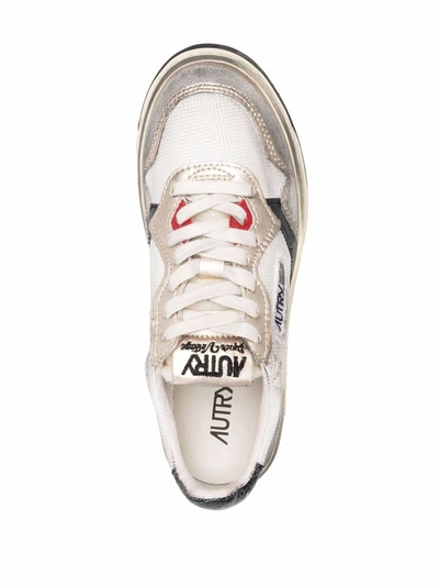 Shop Autry Super Vintage Medalist Sneakers Shoes In White