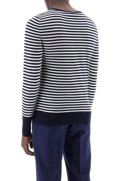 Shop Dolce & Gabbana Lightweight Striped Wool Pullover Sweater In Multicolor