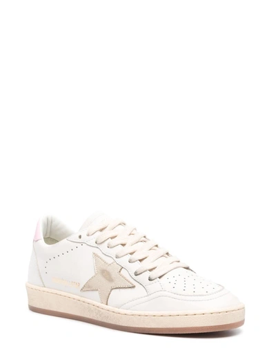Shop Golden Goose Sneakers In White/platinum/pink