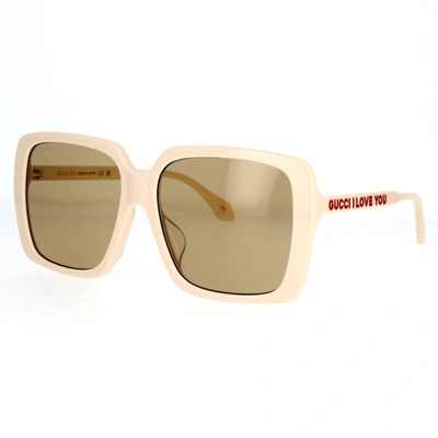 Shop Gucci Eyewear Sunglasses In White