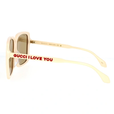 Shop Gucci Eyewear Sunglasses In White