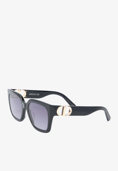 Shop Dior 30montaigne Cd Logo Square Sunglasses In Gray