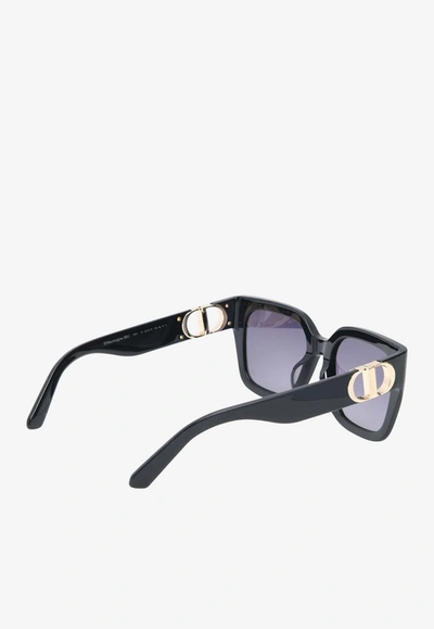 Shop Dior 30montaigne Cd Logo Square Sunglasses In Gray