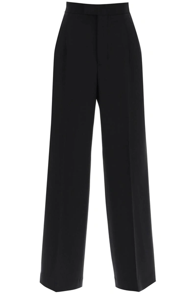 Shop Ami Alexandre Mattiussi Ami Alexandre Matiussi Tailored Wide-leg Trousers Women In Black