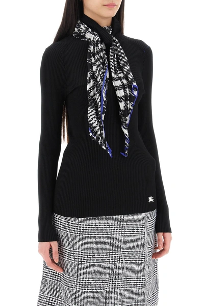 Shop Burberry "sweetlife With Integrated Scarf Women In Black