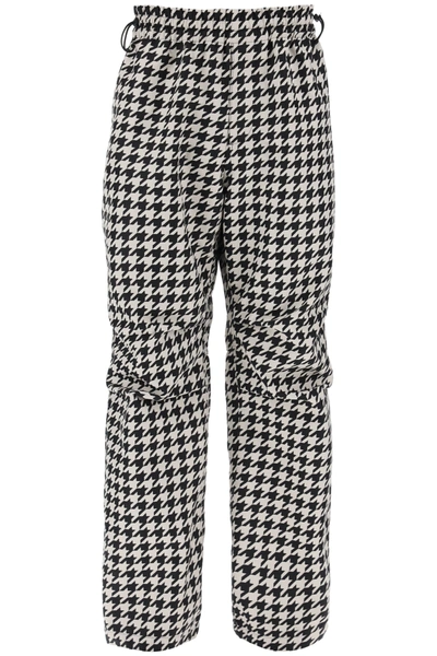 Shop Burberry Workwear Pants In Houndstooth Men In Multicolor