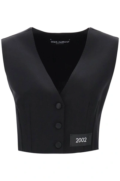 Shop Dolce & Gabbana Re-edition Tailoring Waistcoat Women In Black