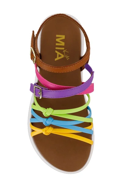Shop Mia Kids' Lotty Platform Sandal In Tan Multi