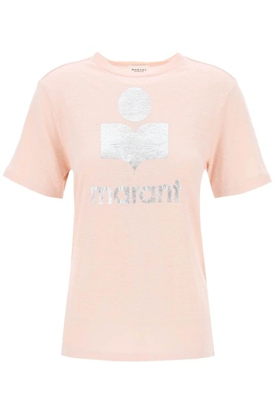 Shop Isabel Marant Étoile Isabel Marant Etoile Zewel T-shirt With Metallic Logo Print Women In Multicolor