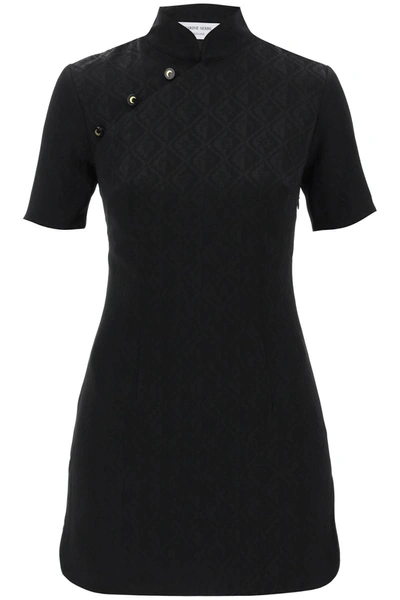 Shop Marine Serre Moon Diamant Jacquard Mini Dress Women In Black