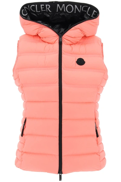 Shop Moncler Basic Aliterse Hooded Puffer Vest Women In Pink