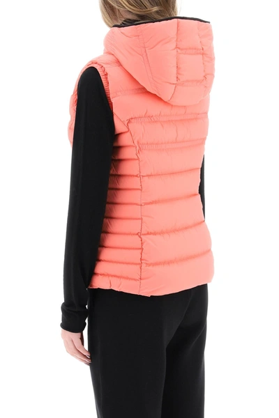 Shop Moncler Basic Aliterse Hooded Puffer Vest Women In Pink
