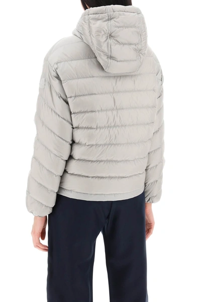 Shop Moncler Basic Delfo Hooded Puffer Jacket Women In Gray