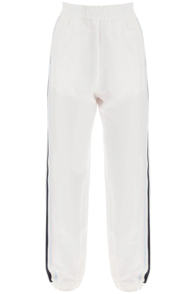 Shop Moncler Logo Banded Joggers With Women In White