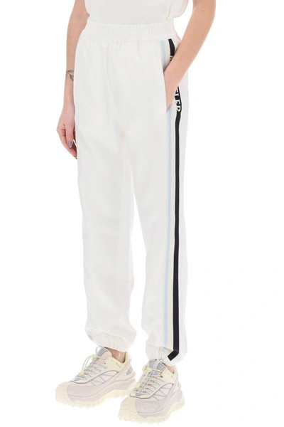 Shop Moncler Logo Banded Joggers With Women In White