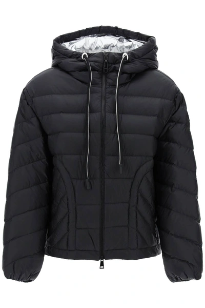 Shop Moncler Basic Delfo Hooded Puffer Jacket Women In Black