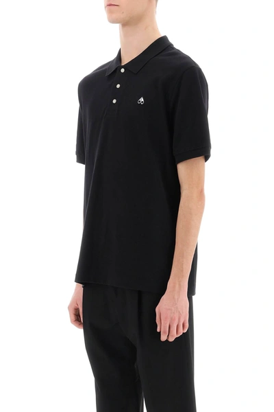 Shop Moose Knuckles Relaxed Fit Polo Shirt Men In Black