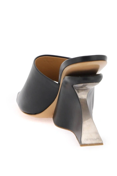 Shop Off-white Wedge Heel Mules With Jug Design Women In Black