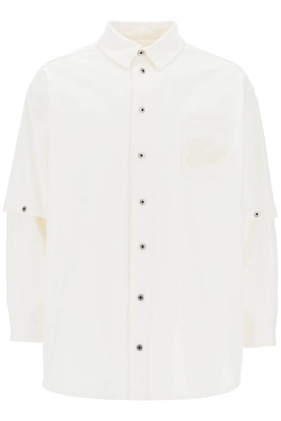 Shop Off-white Convertible Overshirt With 90's Men