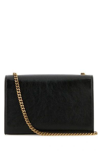 Shop Saint Laurent Woman Black Leather Small Kate Shoulder Bag