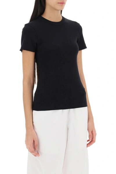 Shop Saks Potts Uma T-shirt With Picot Details Women In Black