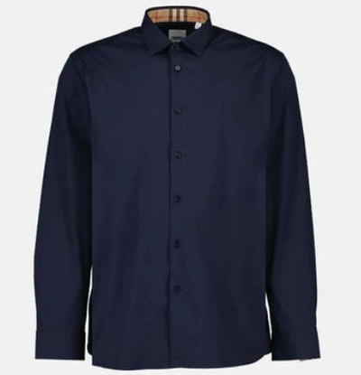 Shop Burberry Shirts In Blue