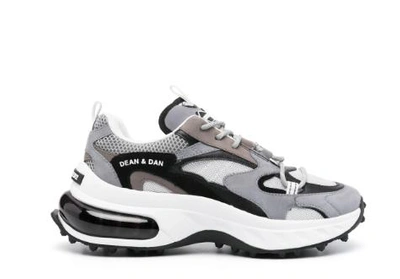 Shop Dsquared2 Sneakers In Denim/nero/grigio