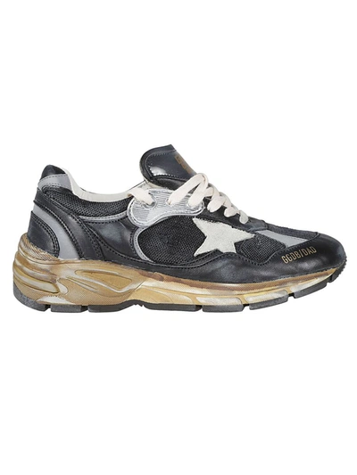 Shop Golden Goose Flat Shoes In Black/silver/ice