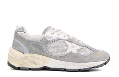 Shop Golden Goose Flat Shoes In Grey/silver/white