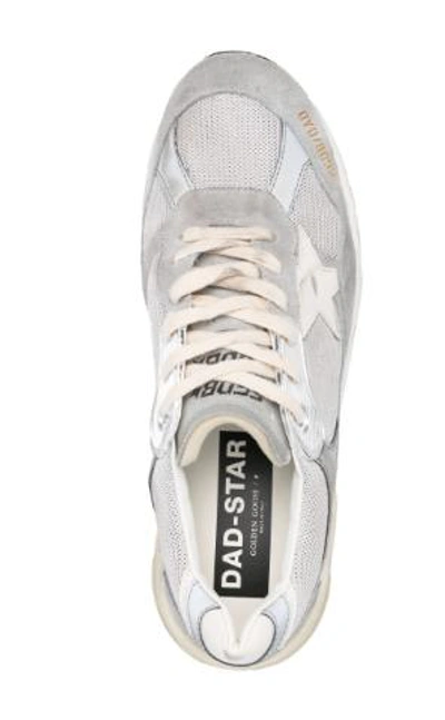 Shop Golden Goose Flat Shoes In Grey/silver/white