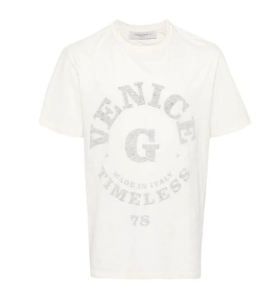 Shop Golden Goose T-shirts And Polos In Heritage White/black